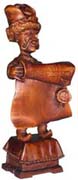 Глашатай, деревянная скульптура,  Резьба по дереву. Сувенирная продукция. Бизнес сувенир. Оригинальный  подарок в традициях народных промыслов Украины. (26 КБ)